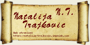 Natalija Trajković vizit kartica